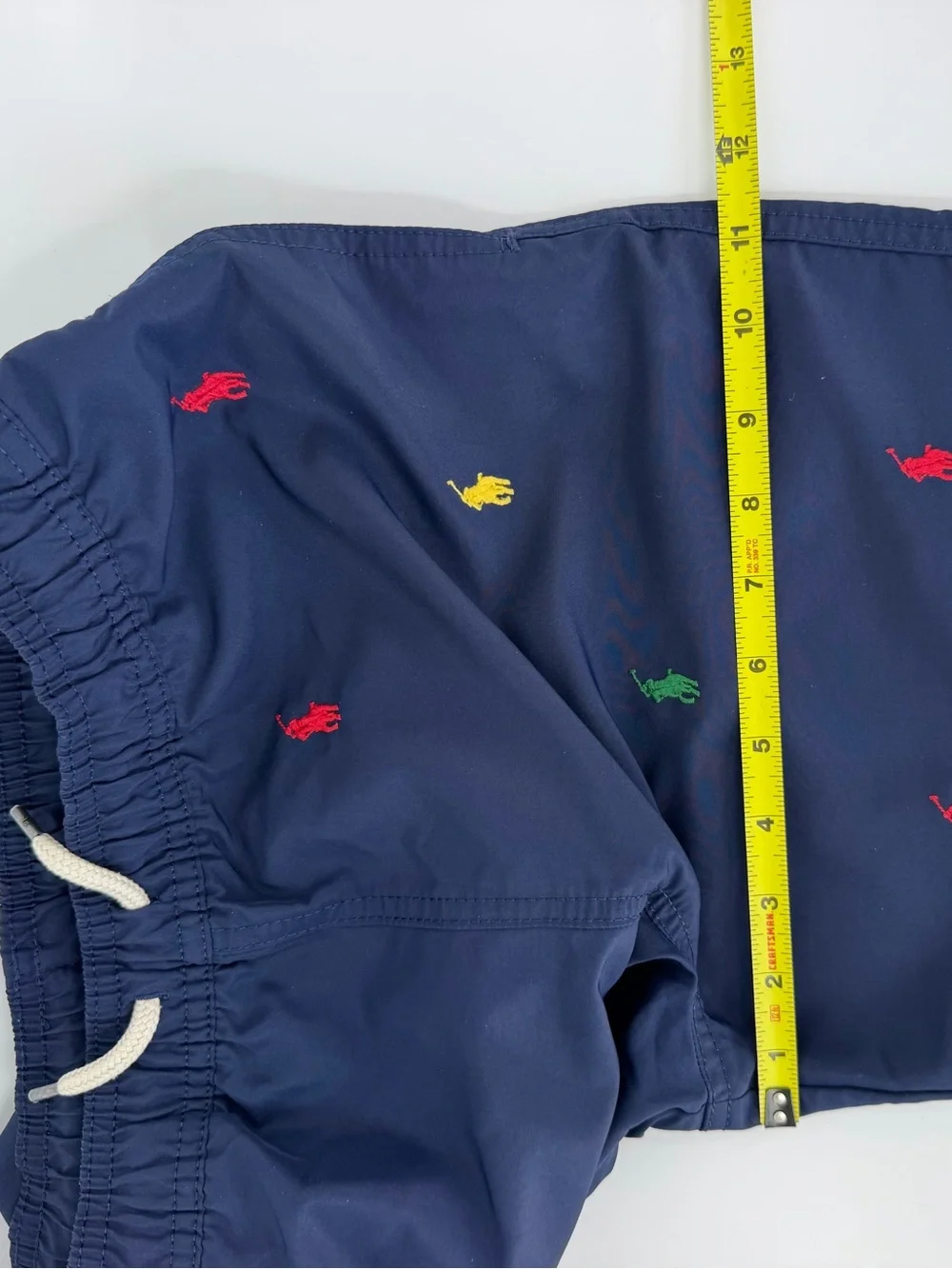 Polo by Ralph Lauren Navy Swim Shorts with Multicolor Pony Embroidery